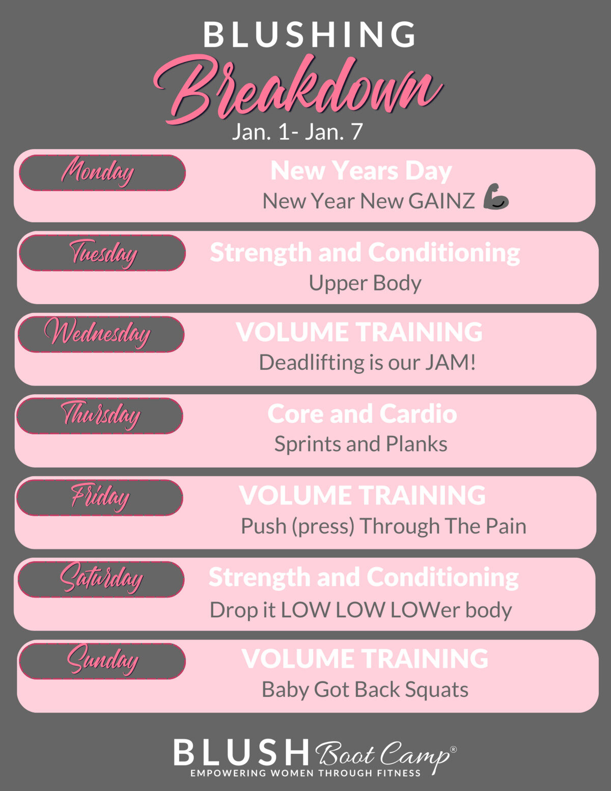 BLUSH Boot Camp | Mt. Juliet