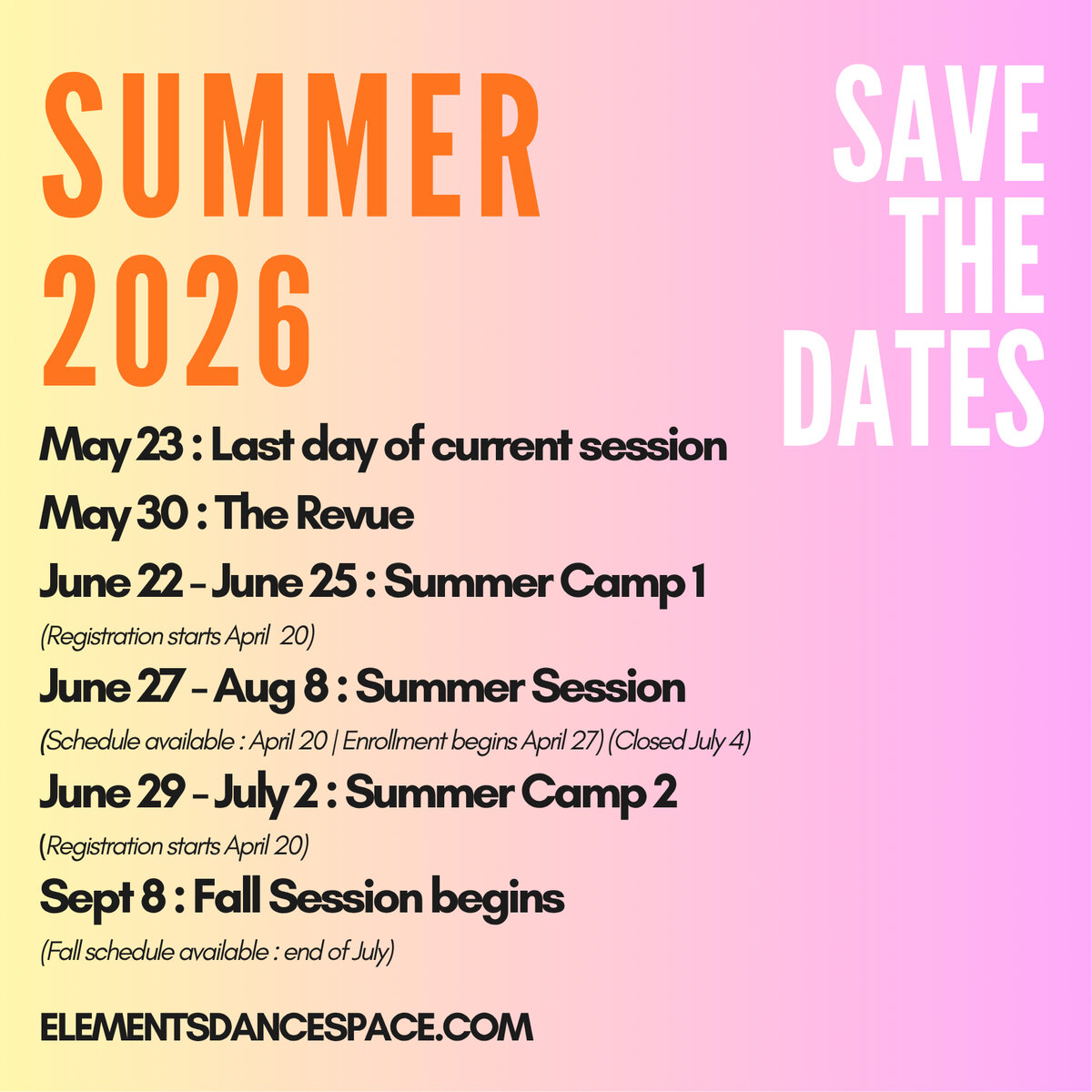 Elements Dance Space